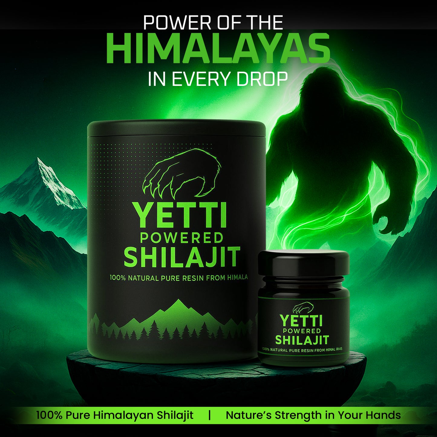 Yetti Powered Shilajit Resin - 100% Pure Himalayan Extract